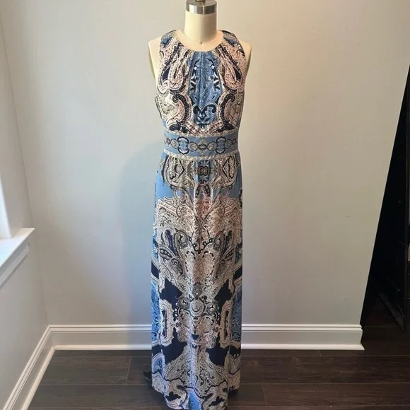 London Times | Dresses | London Times Paisley Print Sleeveless Maxi Dress  Size 6 New With Tags | Poshmark